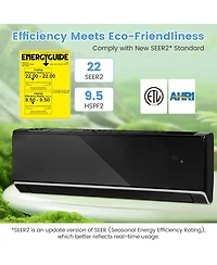 Gymax Btu Mini Split Air Conditioner and Heater SEER2 208-230V Ac Unit