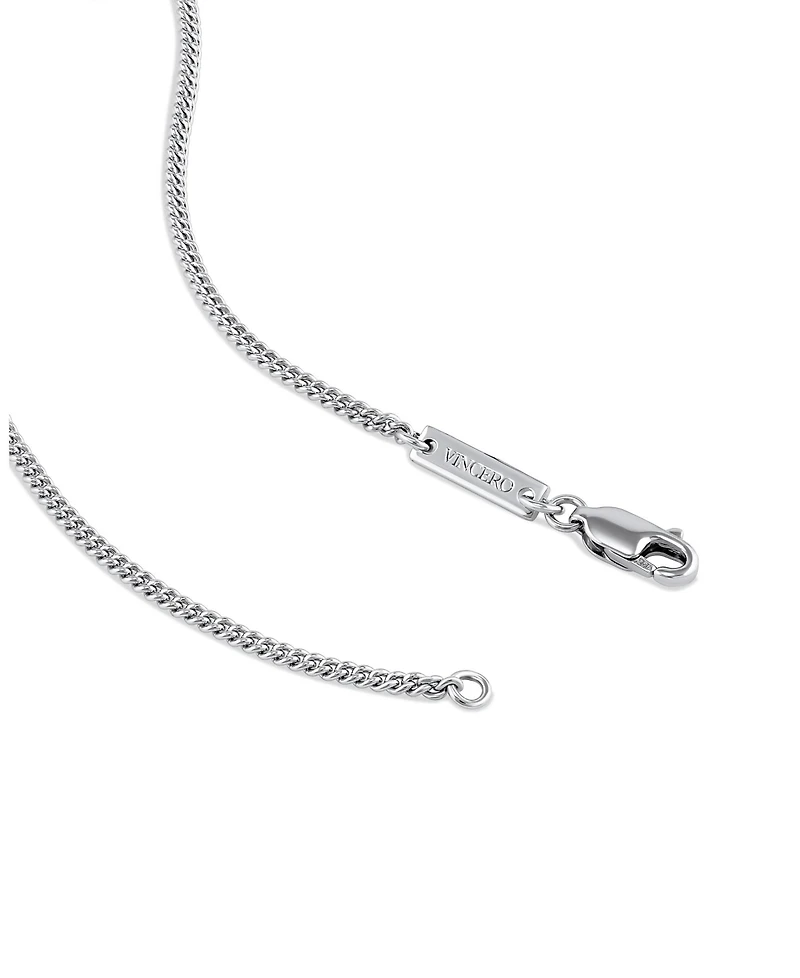 Vincero Unisex Virgin Mary Pendant – 21" Silver Chain