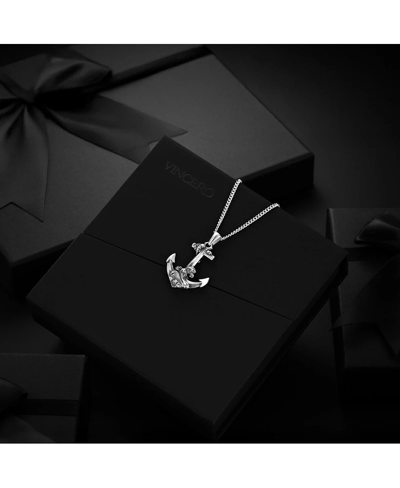 Vincero Waves Anchor Pendant 21" Chain