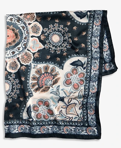 I.n.c. International Concepts Medallion Contrast Floral Square Scarf, Macy's Exclusive