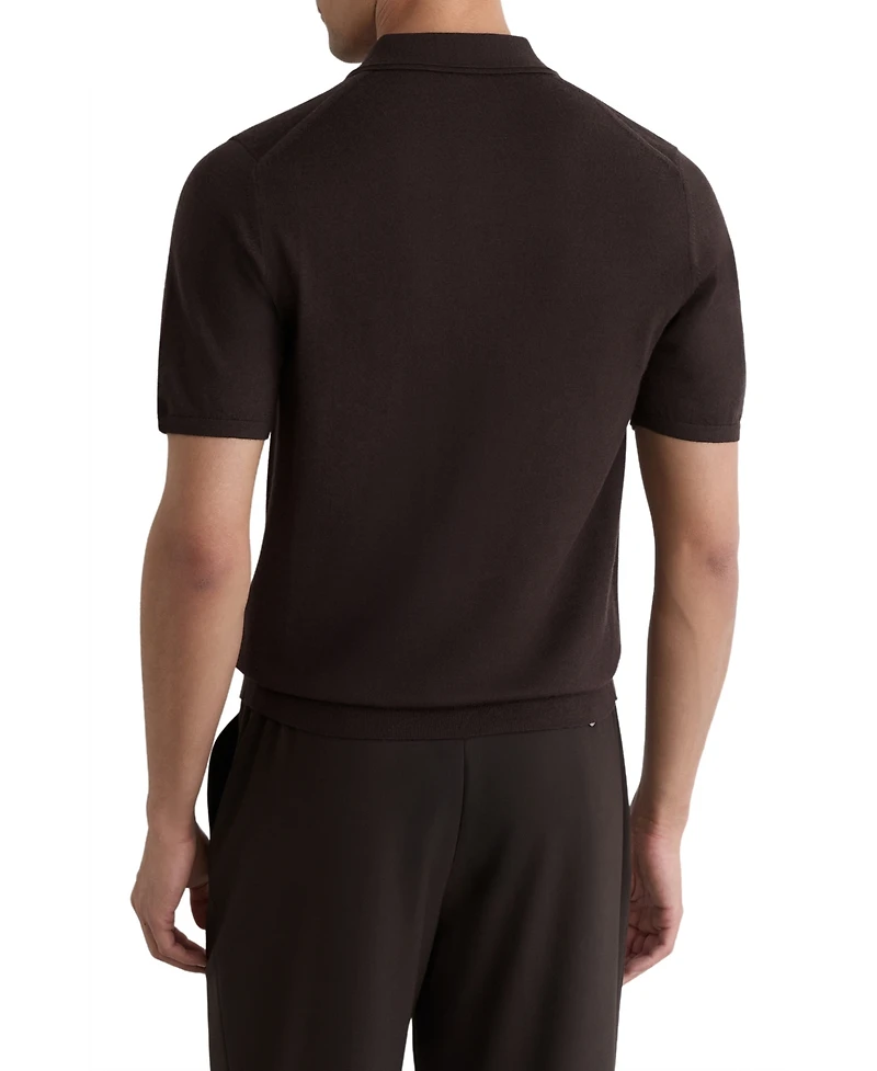 Reiss Men's Drayton Button Through Merino Shirt