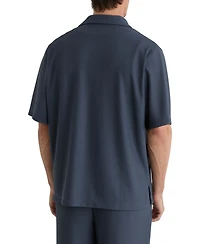 Reiss Men's Samson Textured Cuban Shirt