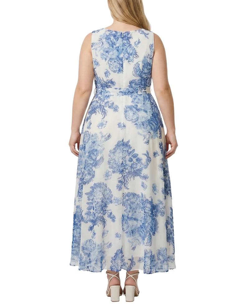 Ny Collection Plus Size Sleeveless Chiffon Maxi Dress