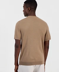 Alfani Men's Novelty Merino Wool-Blend Sweater T-Shirt, Macy's Exclusive
