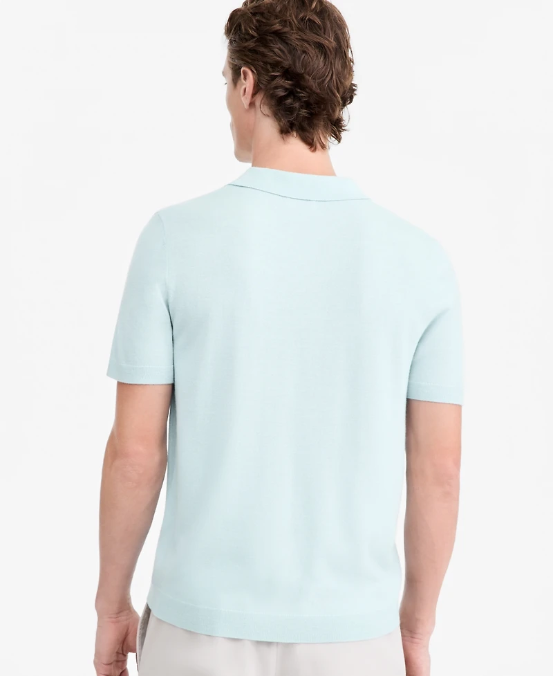 Alfani Men's Merino Wool-Blend Regular-Fit Polo Shirt, Macy's Exclusive