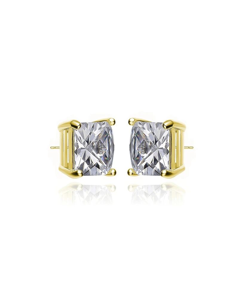 Sterling Silver Cubic Zirconia Square Studs