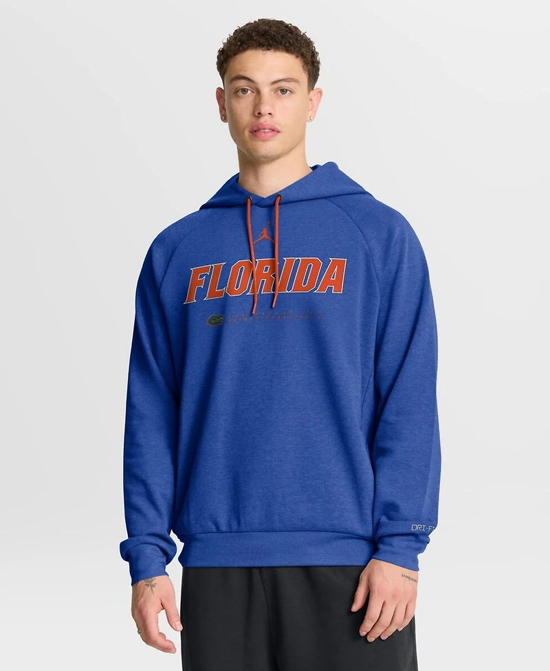 Jordan Men's Royal Florida Gators 2025 Courtside Basketball Practice Raglan Dri-fit Hoodie
