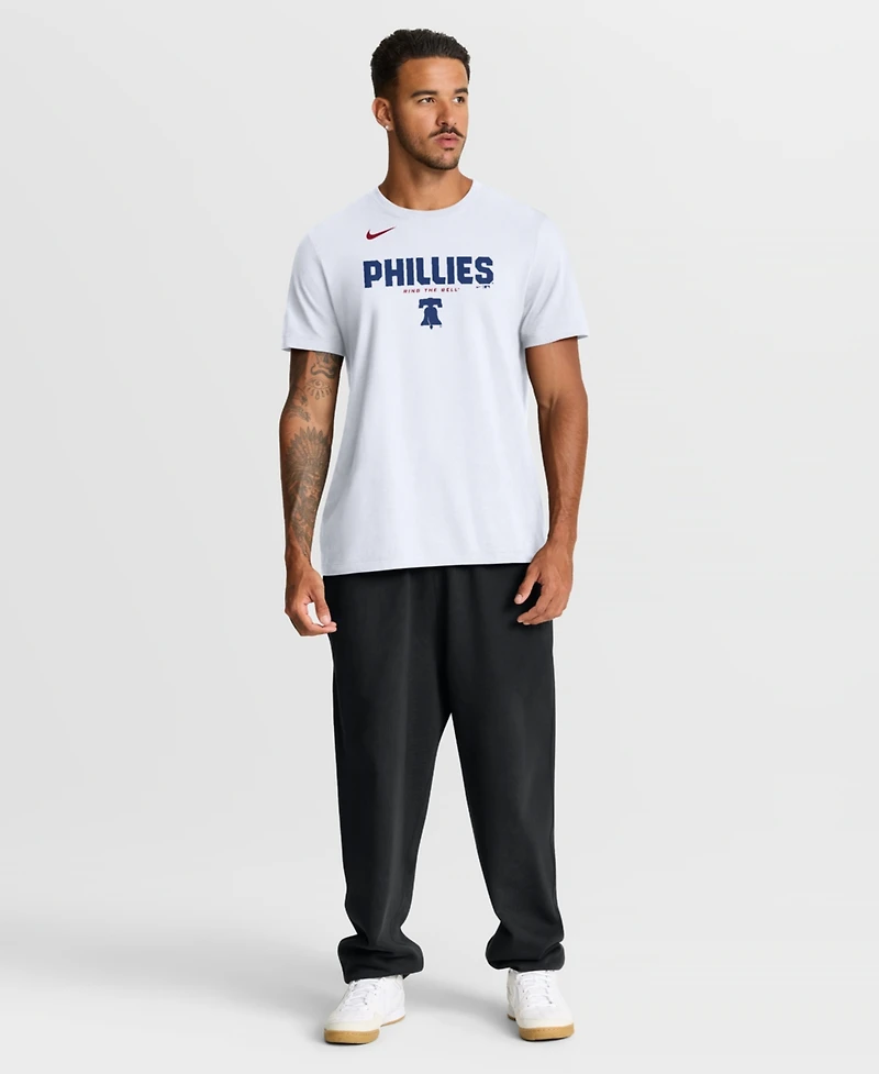 Nike Men's White Philadelphia Phillies Bold Team Name T-Shirt