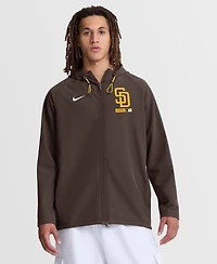 Nike Men's Brown San Diego Padres Authentic Collection Raglan Therma-fit Full-Zip Hooded Jacket