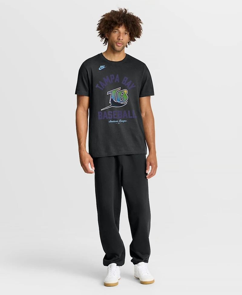 Nike Men's Black Tampa Bay Rays Cooperstown Collection T-Shirt