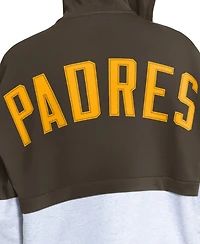 Starter Women's Brown/Heather Gray San Diego Padres Wishbone Full-Zip Hoodie
