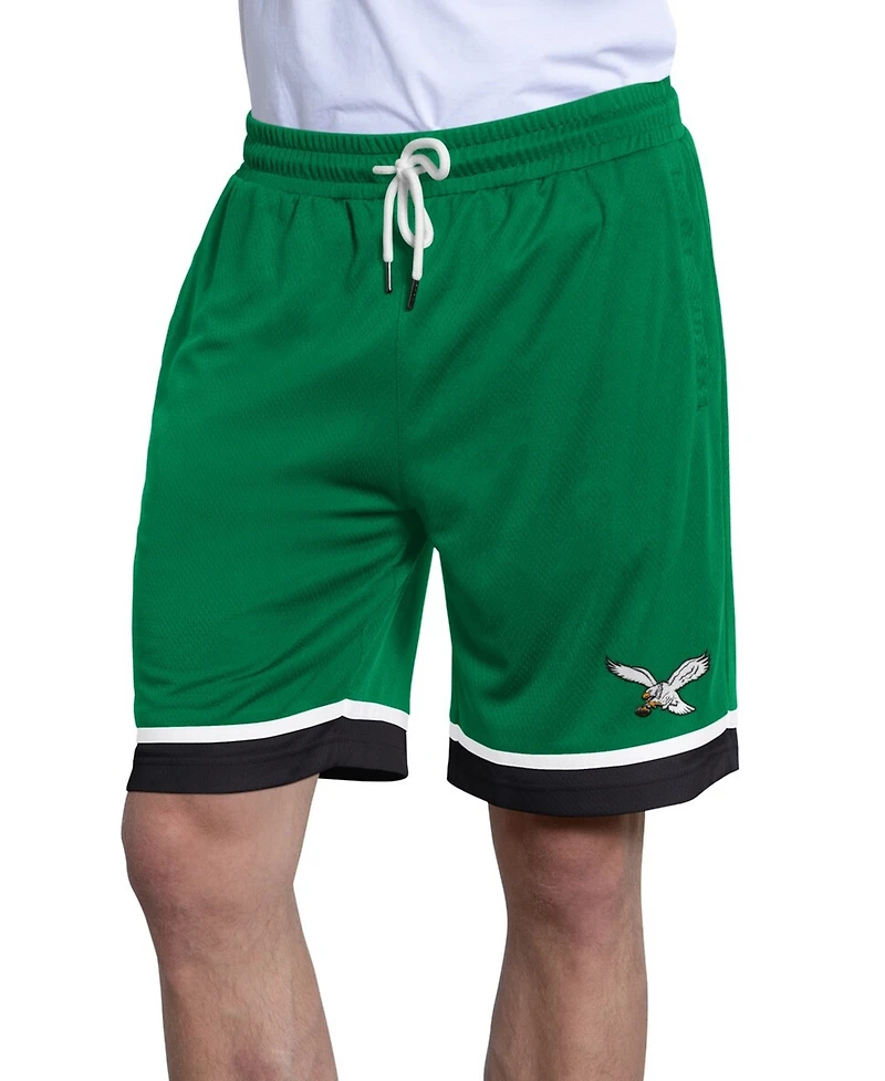 Starter Men's Kelly Green Philadelphia Eagles Throwback Power Play Mesh Shorts