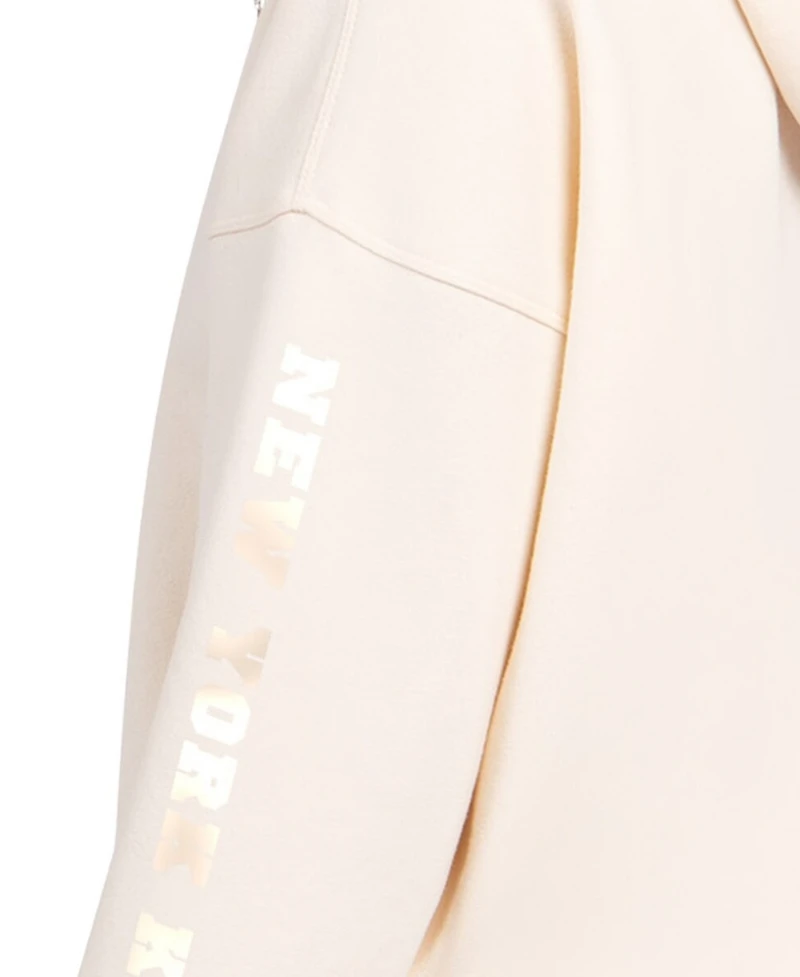 Starter Women's Cream New York Knicks Pastel Relaxed Hoodie
