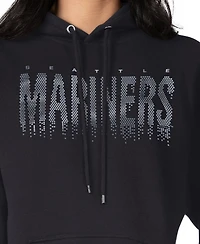 G-iii 4Her by Carl Banks Women's Seattle Mariners Metallic Drop Fleece Hoodie