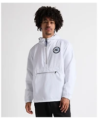 Charles River x New England Men's Patriots White Pack-n-Go Half-Zip Hoodie