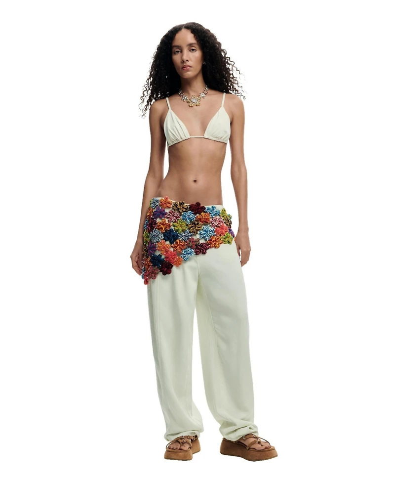 Desigual Women's Crochet flower pareo