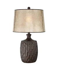 Franklin Iron Works Kelly 25 1/2" High Farmhouse Rustic Table Lamp Usb Cord Dimmer