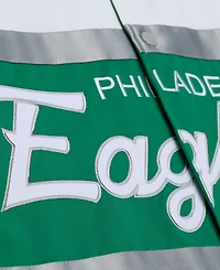 Mitchell & Ness Men's Kelly Green Philadelphia Eagles Head Coach Lightweight Full-Snap Satin Jacket