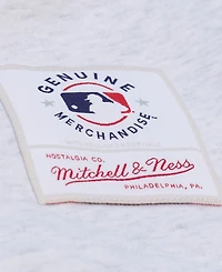 Mitchell & Ness Women's Heather Gray Chicago Cubs Script Cropped Boxy T-Shirt