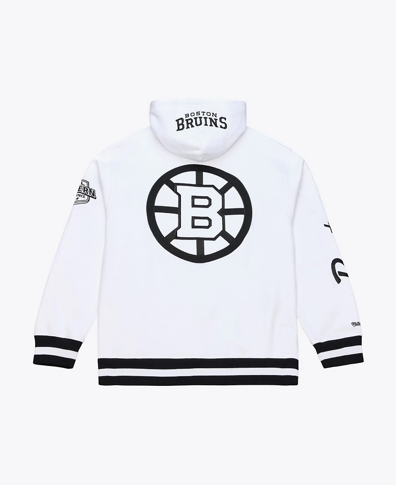 Mitchell & Ness Men's White Boston Bruins Arctic Fleece Hoodie