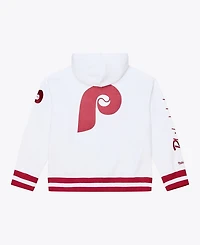 Mitchell & Ness Men's White Philadelphia Phillies Cooperstown Collection Fleece Hoodie