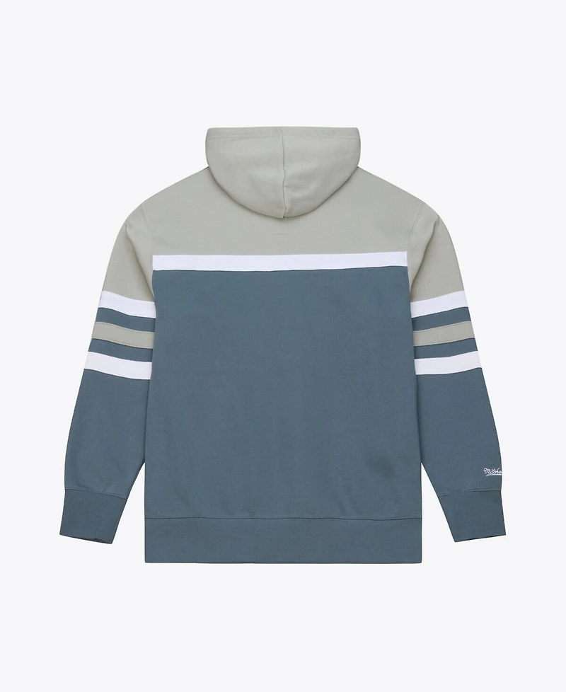 Mitchell & Ness Men's Gray Chicago Cubs Cooperstown Collection Thunderstorm Head Coach Hoodie