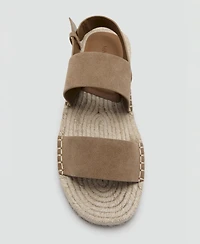 Mango Men's Leather Buckle Straps Sandals