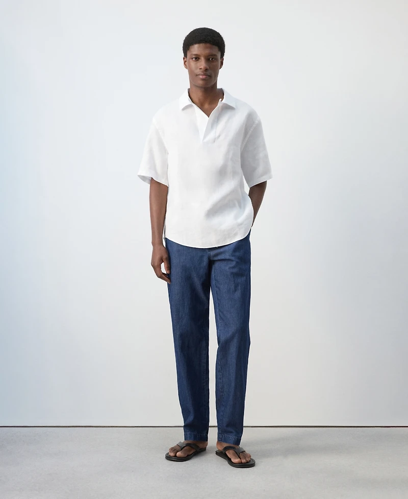 Mango Men's Drawstring Regular-Fit Jeans