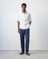 Mango Men's Drawstring Regular-Fit Jeans