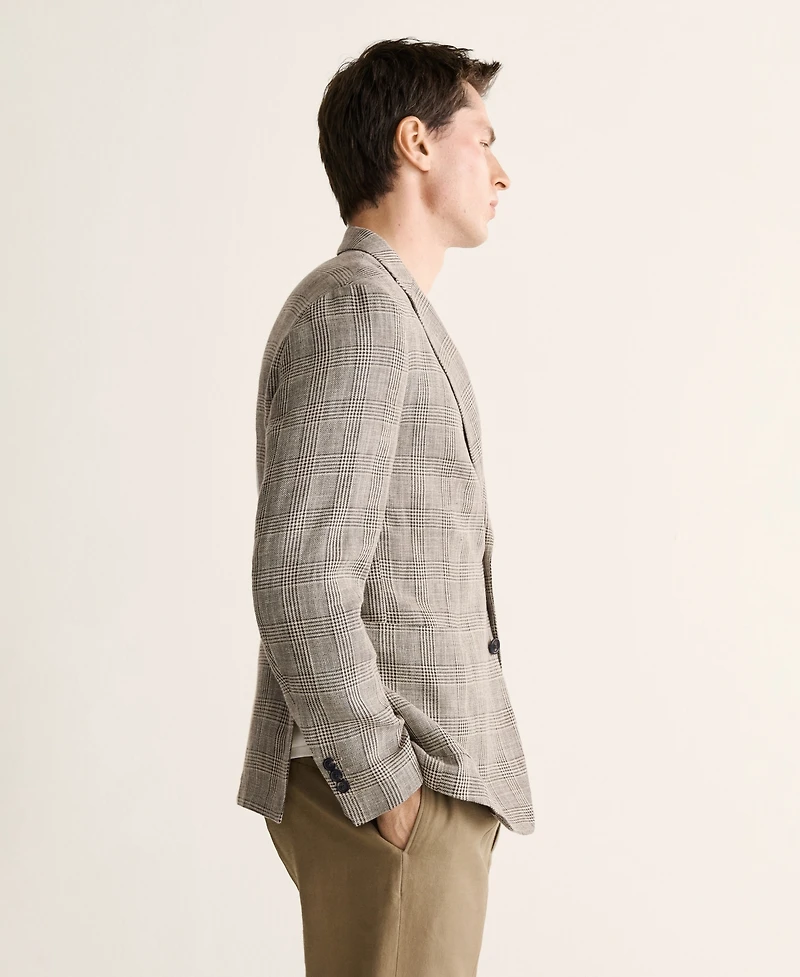 Mango Men's Slim-Fit Prince Of Wales Checkered Blazer