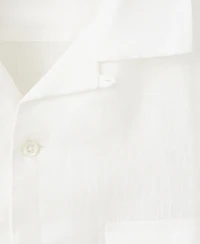 Mango Men's Linen Bowling-Collar Shirt