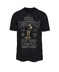Nike Men's Black New York Knicks 2026 Nba Champions Takedown Authentic Locker Room T-Shirt