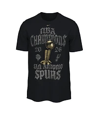 Nike Men's Black San Antonio Spurs 2026 Nba Champions Takedown Authentic Locker Room T-Shirt