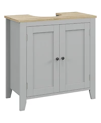 Busdays Bathroom Vanity Pedestal Sink Cabinet with U Shaped Cut Out and Adjustable Shelf