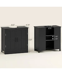 Busdays Bathroom Sink Cabinet Pedestal Sink Cabinet with Adjustable Shelf