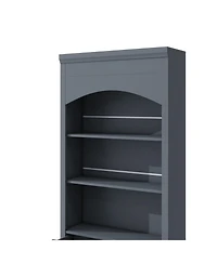 Boyel Living 83.7 InchTall Kitchen Pantry, Freestanding Hutch with Faux Marble Top, Storage Cabinet 5 Drawers and Adjustable Shelf