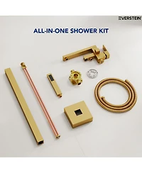 Everstein Single Handle Floor Tub Spout Bathroom Faucet with Diverter
