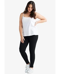 ellos Plus Cotton Spandex Scoop Neck Sleeveless Cami