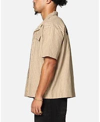Saint Morta Men's Gothic Pinstripe Button Up Shirt