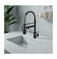 Phying Kitchen Faucet with Pull Down Sprayer, Touch On Single Handle 2- Function Stainless Steel Spring Neck
