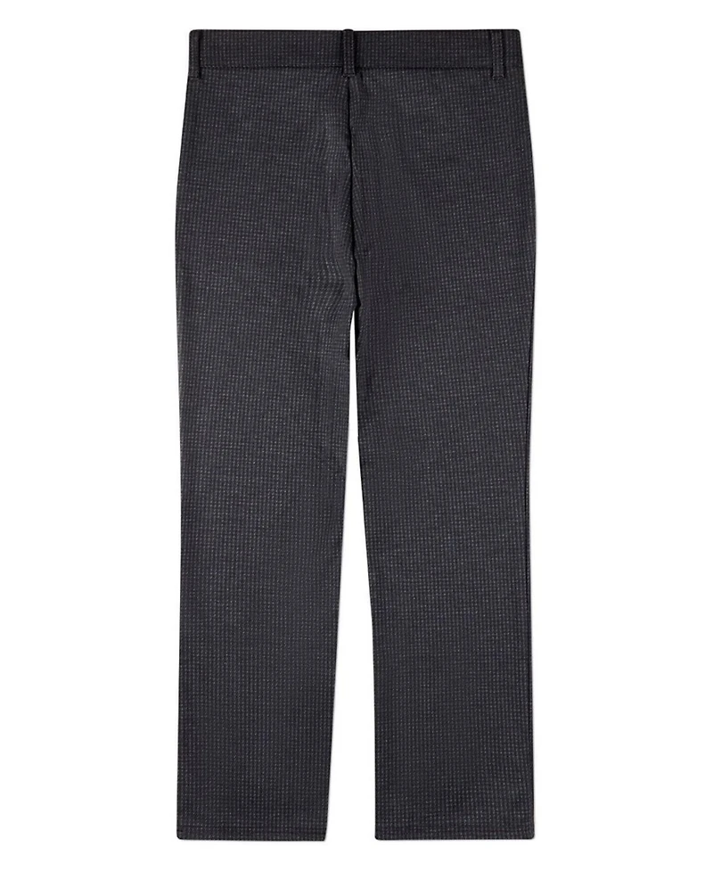 MeMoi Little Boys Houndstooth-Print Rayon-Blend 2-Pocket Stretch Knit Dress Pants