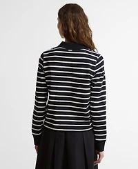 Barbour Women's Ashwell Rib Knit Collar Polo Top