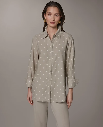 Donna Karan Weekend Women's Long-Sleeve Button-Down Shirt