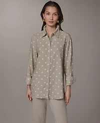 Donna Karan Weekend Women's Long-Sleeve Button-Down Shirt
