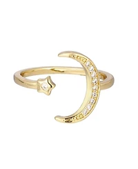 Adornia Gold Adjustable Moon Star Ring