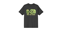 Pabst Blue Ribbon Men's Halloween Skull With Beer Crew Neck Short Sleeve Charcoal T-shirt-3XL