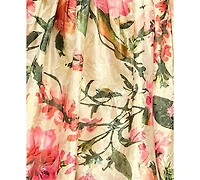 Seni & Cade Juniors' Printed Jacquard Square Neck Corset Drop-Waist Dress