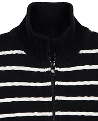 Calvin Klein Girls' 7-16 Stripe Full-zip Cardigan Sweater