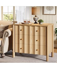 Slickblue Modern Bedside Nightstand with 3 Drawers