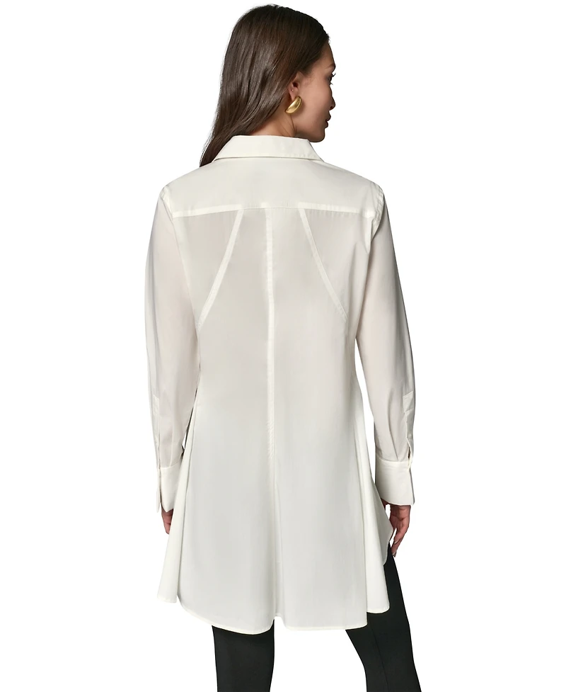 Donna Karan New York Women's A-Line Button Down Poplin Tunic